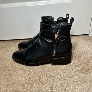 Cole Haan Harrington Grand Zip Boot, Black Leather, Sz 10